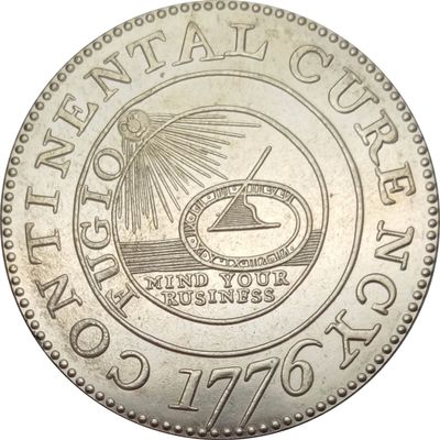 Rare 1776 Continental Curency Dollar American US United States Restrike Replica Coin. Discover Now!