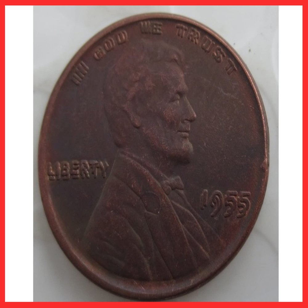 Rare USA United States 1955 Double One Cent Lincoln Penny Restrike Replica Dollar Coin. Discover Now!