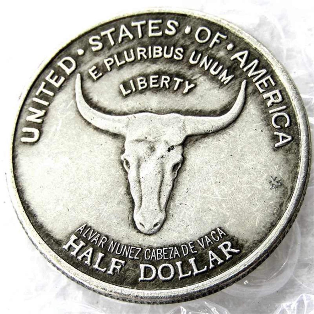 Rare USA United States 1935 Half Dollar Old Spanish Trail Cool Silver Color Restrike Replica Coin. Discover Now!
