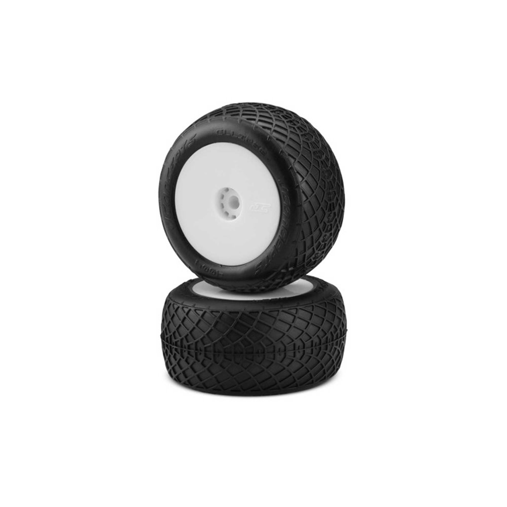 J Concepts Inc. Ellipse Tire Green Compound R White Wheel 2 JCO40041221 RC Tire