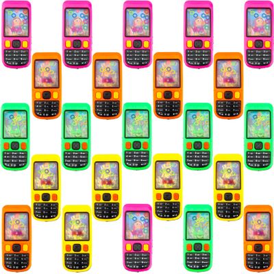 Rcanedny 24 Pieces Cellphone Water Ring Game Handheld Water Toss Ring Toys Colorful Handheld Water Game for Kids Brithday Gifts Contest Prize