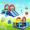 BOUNTECH 8 in 1 Inflatable Bounce House, Bouncy House with Ball Pit for Kids Indoor Outdoor Party Family Fun with Canopy, Obstacles, Toddler Jump Bouncy Castle with Ball Pit for Birthday Party Gifts view 3