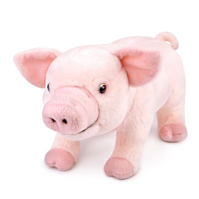 ZHONGXIN MADE Pink Pig Plush Toy - 14inch Soft Pig Stuffed Animal, Lifelike Plushie Hugging Pillow Gift for Kids