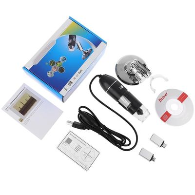 Lab Microscope Slides 3-in-1 1600X USB Microscope Type-C Cell Phone Magnifier Microscope Parts (Color : with dimming knob)