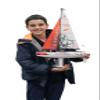 PLAY STEAM Voyager400 2.4GHz RC Motor Powered Sailboat in Red - 26" Tall view 1