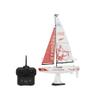 PLAY STEAM Voyager400 2.4GHz RC Motor Powered Sailboat in Red - 26" Tall view 2