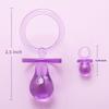 ZYFLSQ 24 Baby Shower Pacifiers Necklace2.5 inch Acrylic Pacifier Charm Suitable for Party Favors Decorations (Purple) view 2