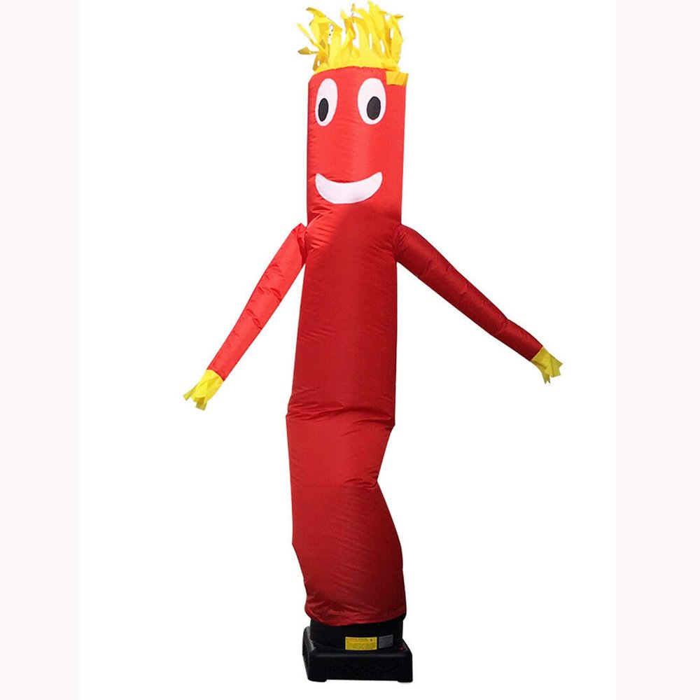 10FT Inflatable Advertising Wacky Waving Inflatable Tube Guy Air Puppet Tube Sky Flag Wavy Man Wind Dancing Suitable for Your Business, Trade Show, Sporting Event(Blower not Included) Red