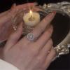 Aphro Gold Crystal Anxiety Relief Spinning Ring - Adjustable Decompression Anti-Stress Anxiety Ring Spinner, Stress Relieving Ring Jewelry Gift for Women(1pc) view 3