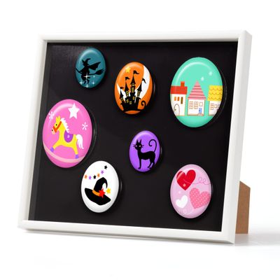Kenko PAC-A4-WH Magnetic Frame, A4 Size, For Can Badges and Magnets, Adhesive Surface 8.0 x 11.4 inches (202 x 289 mm), Stand Included, White