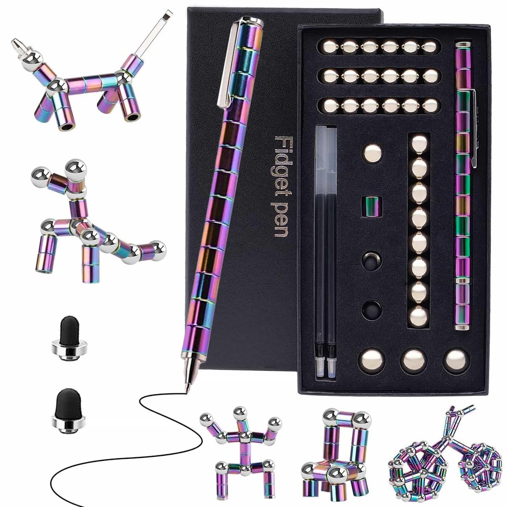 Magnetic Fidget Pens for Adults Teens - Graduation Gifts for Her Cool Stuff Stress Relief Fun Gifts for Teacher Novelty Christmas Stocking Fillers Gadget for 10 11 12 13 14 15 16 17 Year Old Girls