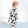 AGQT Infant Babys Christmas Cows Clothing Halloween Animal Winter Autumn Flannel Hooded Clothes One Piece Romper Jumpsuit Size 0-6 Months view 2