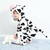 AGQT Infant Babys Christmas Cows Clothing Halloween Animal Winter Autumn Flannel Hooded Clothes One Piece Romper Jumpsuit Size 0-6 Months view 3