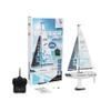 PLAYSTEAM Voyager 400 2.4GHz RC Motor Powered Sailboat in Blue - 26" Tall view 1