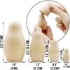 AEVVV Blank Nesting Dolls - 5 Sets of 4 Wooden Unfinished Dolls to Paint view 2