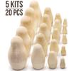 AEVVV Blank Nesting Dolls - 5 Sets of 4 Wooden Unfinished Dolls to Paint view 4