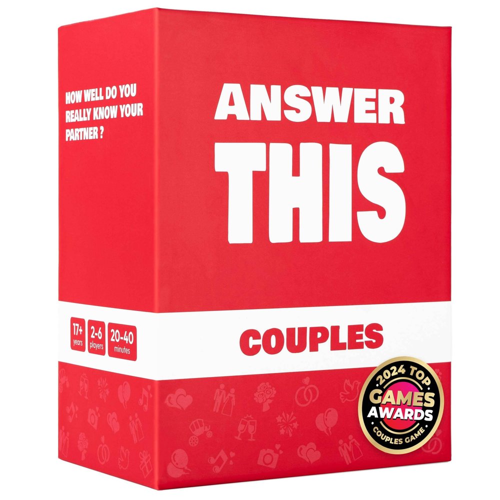 Answer This - Do You Really Know Your Partner? - Couples Game for Adults - 150 Conversation Cards for Date Night or Valentines Anniversary or Engagement Gift