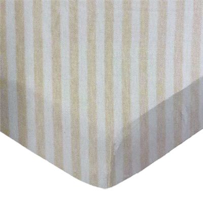 SheetWorld Fitted Baby Bassinet Sheet fits 4moms Breeze Plus Bassinet 22 x 28.5, 100% Cotton Jersey, Hypoallergenic, Butter Soft, Beige Stripes, Made in USA