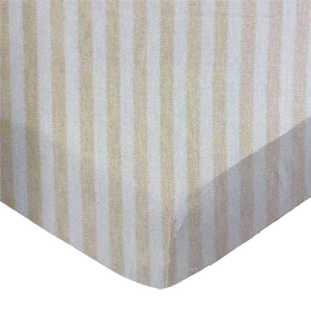 SheetWorld Fitted Baby Bassinet Sheet fits 4moms Breeze Plus Bassinet 22 x 28.5, 100% Cotton Jersey, Hypoallergenic, Butter Soft, Beige Stripes, Made in USA