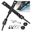2PCS Rear Stainless Steel Drive Shaft CVD Upgrades Part for 1/10 Stampede VXL 4X4 2WD,Rustler VXL 4X4 2WD,Slash VXL 4X4 2WD,Hoss VXL 4X4 2WD,ARRCat #45 Drive Shaft with Hex,Black view 1