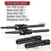 2PCS Rear Stainless Steel Drive Shaft CVD Upgrades Part for 1/10 Stampede VXL 4X4 2WD,Rustler VXL 4X4 2WD,Slash VXL 4X4 2WD,Hoss VXL 4X4 2WD,ARRCat #45 Drive Shaft with Hex,Black view 2
