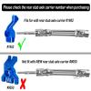 4PCS Stainless Steel Drive Shaft CVD Upgrades Part for 1/10 Stampede VXL 4X4,Rustler VXL 4X4,Slash VXL 4X4 Platinum Ultimate,Hoss VXL 4X4 4WD,ARRCat Front Rear #45 Drive Shaft with Hex,Blue view 4