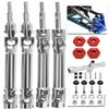 4PCS Stainless Steel Drive Shaft CVD Upgrades Part for 1/10 Stampede VXL 4X4,Rustler VXL 4X4,Slash VXL 4X4 Platinum Ultimate,Hoss VXL 4X4 4WD,ARRCat Front Rear #45 Drive Shaft with Hex,Red view 1