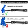 4PCS Stainless Steel Drive Shaft CVD Upgrades Part for 1/10 Stampede VXL 4X4,Rustler VXL 4X4,Slash VXL 4X4 Platinum Ultimate,Hoss VXL 4X4 4WD,ARRCat Front Rear #45 Drive Shaft with Hex,Black view 4