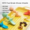 12 Pack Baby Utensils, Silicone Baby Spoons Self Feeding and Baby Forks, Toddler Utensils for Baby Led Weaning, Chewable Utensils First Stage view 2
