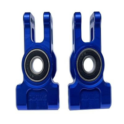 Dhawk Racing CNC Aluminum 7075 Rear Carriers Blue for Traxxas 1/8 Sledge 9552