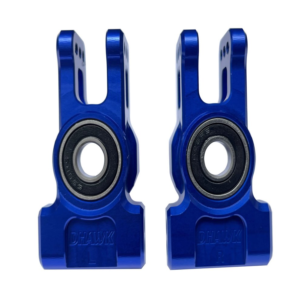 Dhawk Racing CNC Aluminum 7075 Rear Carriers Blue for Traxxas 1/8 Sledge 9552