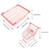 LUOZZY Mini Dollhouse Shopping Cart & Basket for Kids Small Supermarket Handcart Grocery Basket Storage Toy Pretend Play Toy for Boys Girls Toddlers, Pink - 5.313.745.9inch/7.485.313.54inch view 2