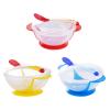 Berry President Baby Bowls with Suction Base, Spill-Proof Lid, Temperature-Sensing Spoon, Binaural Design Bowl for Babies Kids children Toddlers, First Stage Self Feeding (Pack of 3) view 1