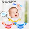 Berry President Baby Bowls with Suction Base, Spill-Proof Lid, Temperature-Sensing Spoon, Binaural Design Bowl for Babies Kids children Toddlers, First Stage Self Feeding (Pack of 3) view 3