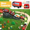 Battery Operated Train Set for Wooden Train Track (w/sound & Magnetic Connection), Powerful Engine Action Locomotive Train Set Fits Brio, Thomas, Chuggington Wooden Tracks, Train Toys for Toddlers 3Y+ view 3