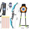 TEMI Bow and Arrow Set for Kids 4-8,Kids Archery Set with LED Lights Includes 10 Suction Cup Arrows, Quivers & Standing Target, Outdoor Toys for Boys & Girls Ages 3-12 Years Old view 2