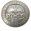 Rare USA United States 1881 CC Nickel Morgan Dollar Skull Zombie Silver Color Restrike Coin. Discover Now! view 1