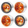 RCLIONS 4PCS Aluminum Alloy 1.9" Beadlock Wheels Rims 30mm Width for Axial SCX10, SCX10 II, TRX4 1/10th RC Crawler Car Upgrades (Orange) view 4