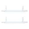 Ipetboom Dollhouse Wall Shelf, 2pcs 1:12 Scale Miniature White Storage Racks Wooden Shelves, Plastic Tiny Wood Storage Rack Models Mini Furniture for Doll House Decor, 4.1x0.8in view 1