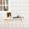 Ipetboom Dollhouse Wall Shelf, 2pcs 1:12 Scale Miniature White Storage Racks Wooden Shelves, Plastic Tiny Wood Storage Rack Models Mini Furniture for Doll House Decor, 4.1x0.8in view 4