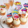 36 PCS Super Hero Boom Cupcake Toppers Smash Crash Pow Cupcake Picks for Celebrating Hero Theme Baby Shower Kids Birthday Party Cake Decorations Supplies view 3