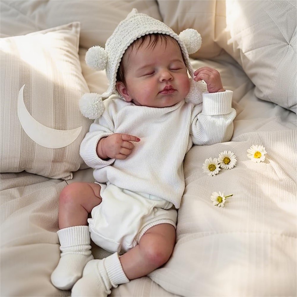 iCradle Reborn Baby Dolls Girls 20inch Lifelike Weighted Newborn Toddler Doll Silicone Sleeping Reborn Doll for Kids Age 3+