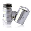 Microscope Accessories Kit Mini 60X Magnifier Microscope Jeweler Loupe Currency with LED Light Microscope Slides view 3