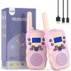 Toys for 3-12 Year Old Girls, Selieve 2 Pack Kids Walkie Talkies Rechargeable with 22 Channels, LED Flashlight and VOX Function, Birthday Gifts for 4 5 6 7 8 9 10 Year Old Girls view 1