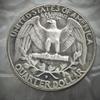 Rare USA United States 1964D Washington Quarter Dollar Skull Zombie Skeleton Silver Color Coin. Discover Now! view 2