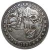 Rare USA United States 1888 Nickel Morgan Dollar Skull Knight Zombie Silver Color Restrike Coin. Discover Now! view 1