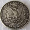 Rare USA United States 1888 Nickel Morgan Dollar Skull Knight Zombie Silver Color Restrike Coin. Discover Now! view 2