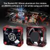 30mm Motor Cooling Fan,28000RPM ESC Cooling Fan,HeatSink for 1/8 1/10 1/12 Scale Car 540 550 Brushless Motor (Red) view 2