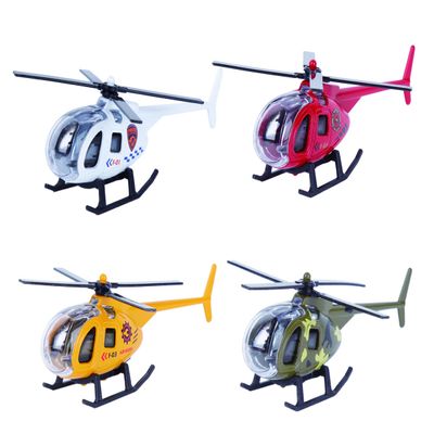 Alloy Mini Helicopters Model Toy - Police, Fire, Engineering Work, Military Helicopter - Diecast Helicopters with Spinning Propellers, Birthday Party Favors for Kids