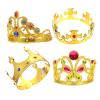 4Pcs King and Queen Crown Set with Rhinestones - Gold Costume Crowns for Prom, Birthday Party Accessories view 1